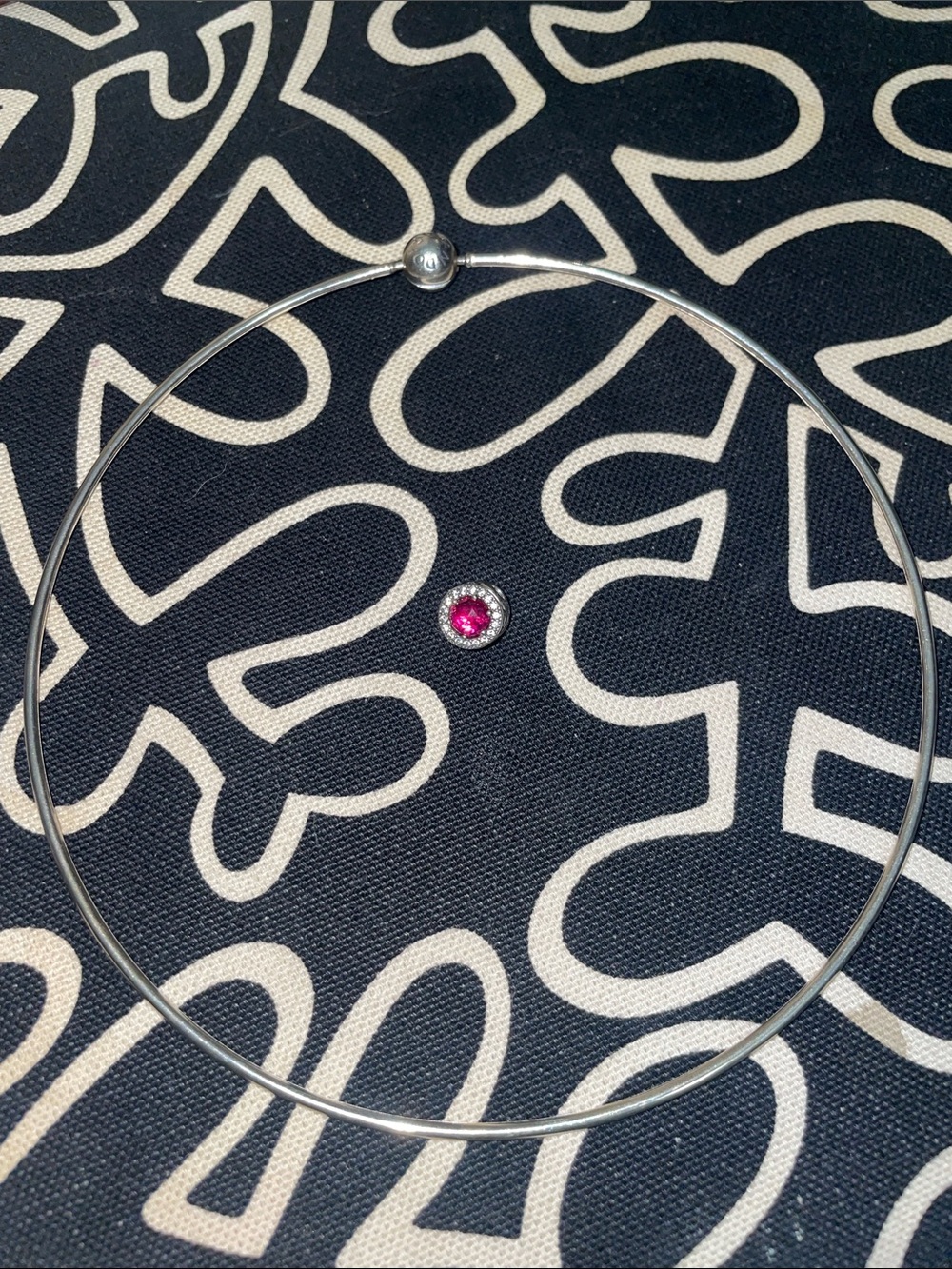 Pandora Necklace with detachable red charm